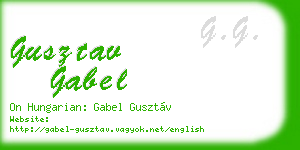 gusztav gabel business card